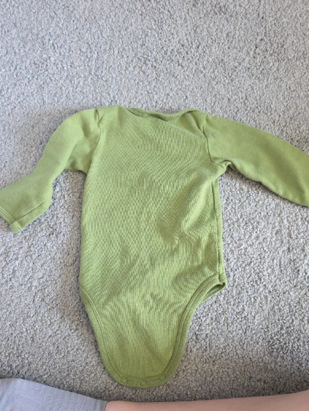 Baby Gear Olive Green 'Wing Man' Long-Sleeve One-Piece Bodysuit